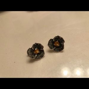 James Avery RETIRED flower earrings with citrine